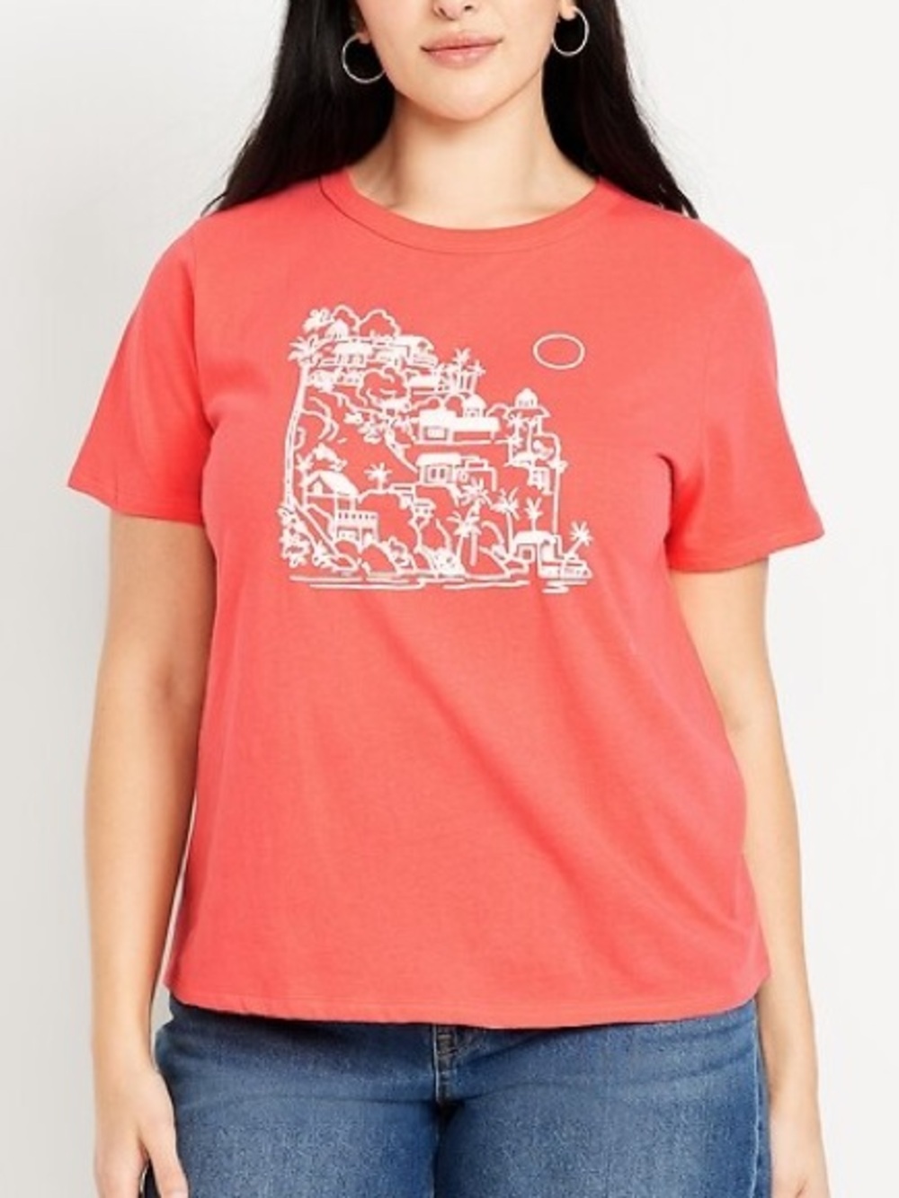 Old Navy Coral Graphic Tee
